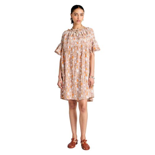 Karen Walker Theia Smocked Mini Dress